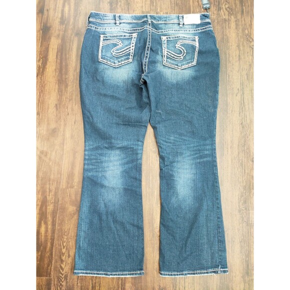 Silver Suki Womens Mid Capri Denim Blue Jeans Sz22/L32 Western Glove Works 44x32 - Picture 8 of 10